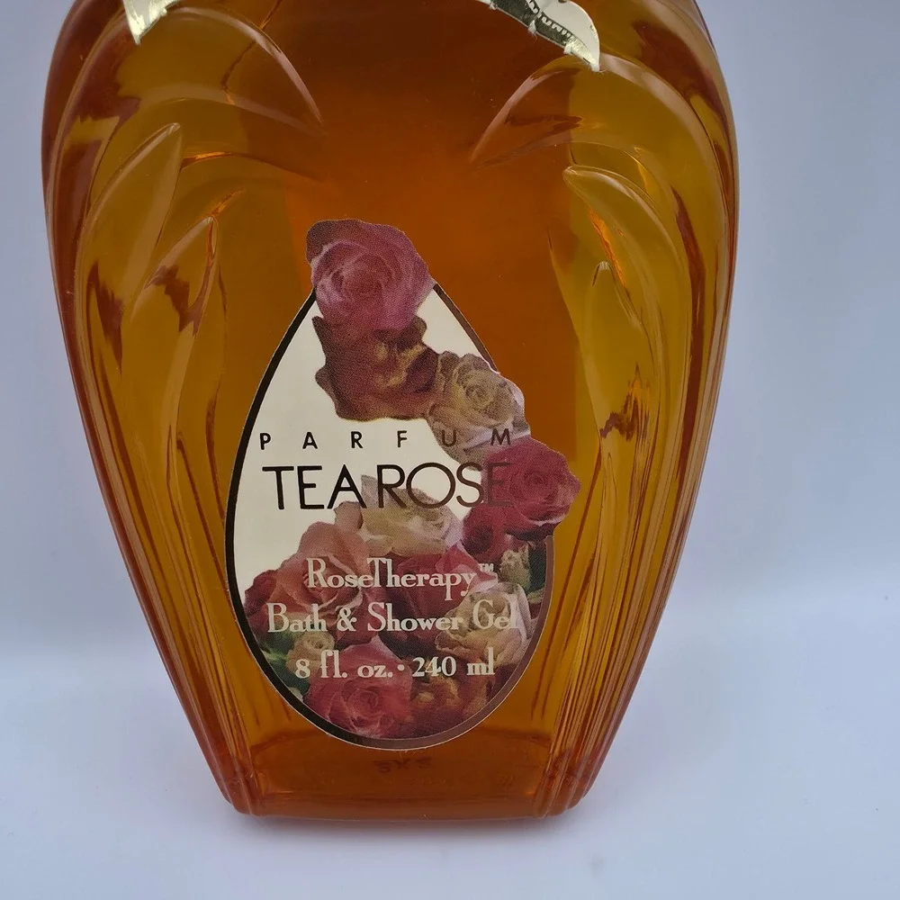Perfumers Workshop Tea Rose RoseTherapy Bath & Shower Gel 8 fl oz Vintage Bottle